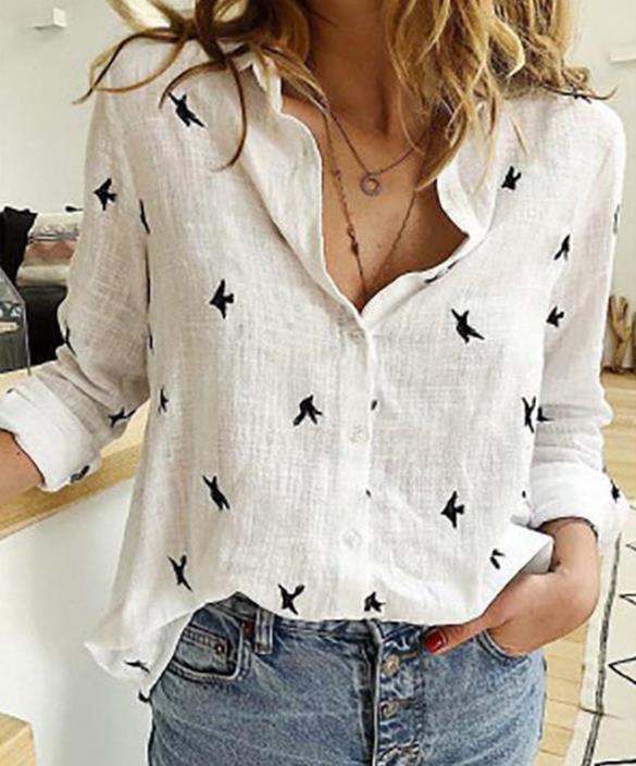 Solid Color Loose Linen Shirt