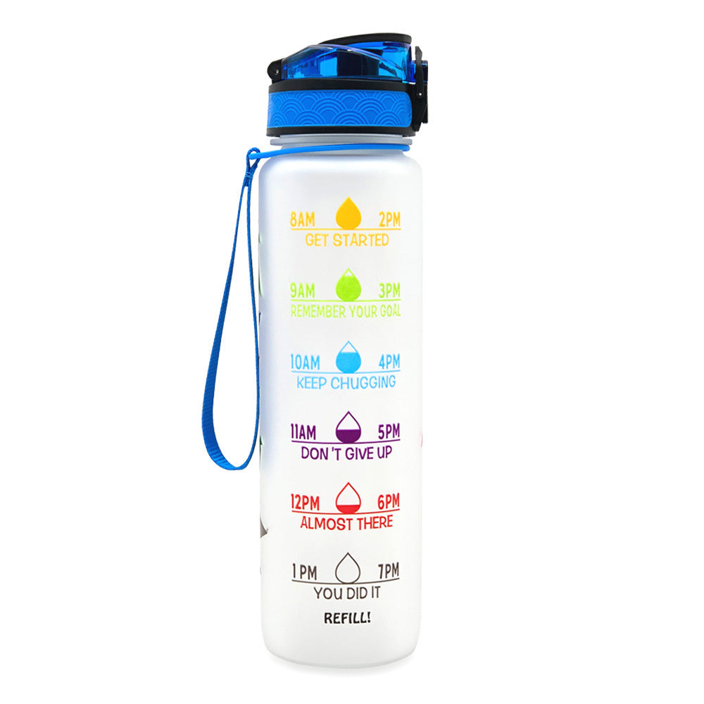 Tritan Motivational Time Marked Bottle