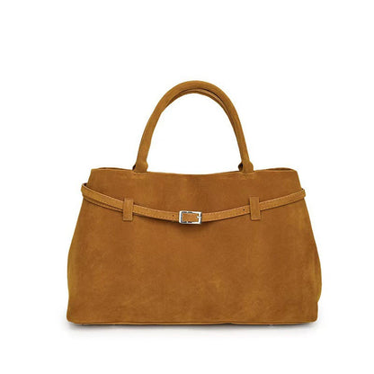 Decorative Solid Faux Suede Handbag