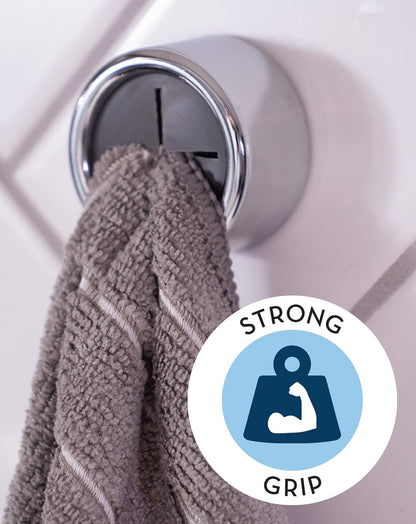 Say goodbye to messy kitchens! 🌟 Check out our stylish Grey Round Adhesive Push Towel Hooks - perfect for hanging hand and dish towels! 🧴✨ Get your 4-pack today! #HomeOrganization #KitchenEssentials