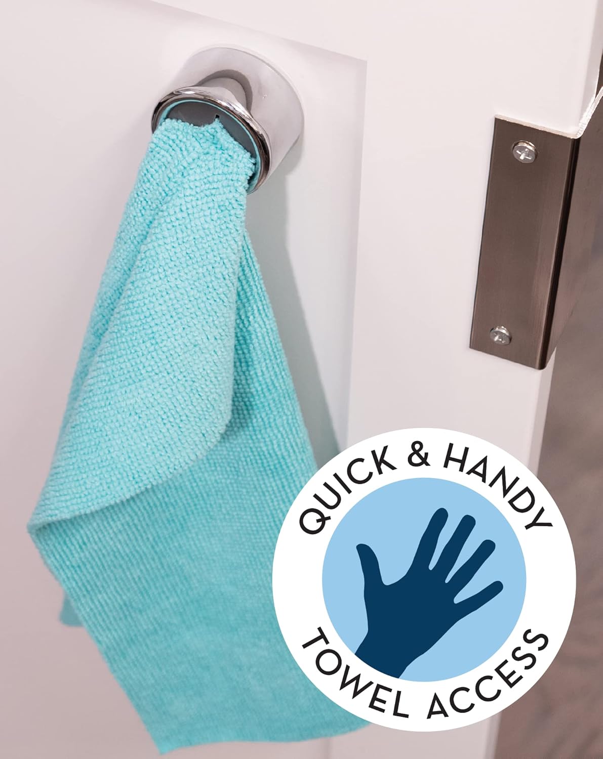 Say goodbye to messy kitchens! 🌟 Check out our stylish Grey Round Adhesive Push Towel Hooks - perfect for hanging hand and dish towels! 🧴✨ Get your 4-pack today! #HomeOrganization #KitchenEssentials