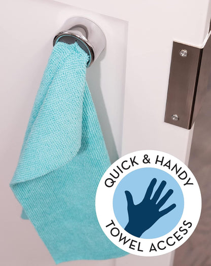 Say goodbye to messy kitchens! 🌟 Check out our stylish Grey Round Adhesive Push Towel Hooks - perfect for hanging hand and dish towels! 🧴✨ Get your 4-pack today! #HomeOrganization #KitchenEssentials