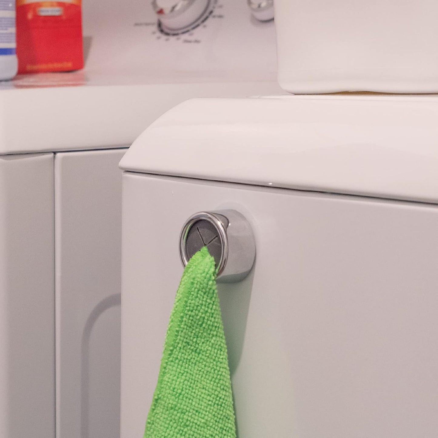Say goodbye to messy kitchens! 🌟 Check out our stylish Grey Round Adhesive Push Towel Hooks - perfect for hanging hand and dish towels! 🧴✨ Get your 4-pack today! #HomeOrganization #KitchenEssentials