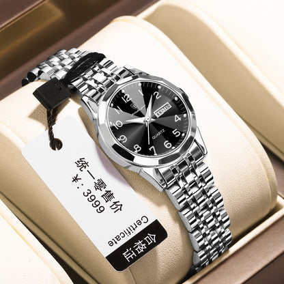 Women's Waterproof Double Calendar Watch