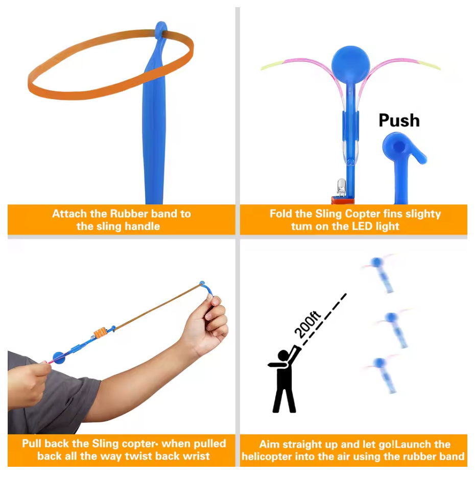 Leo's Rocket Helicopter with LED Lights