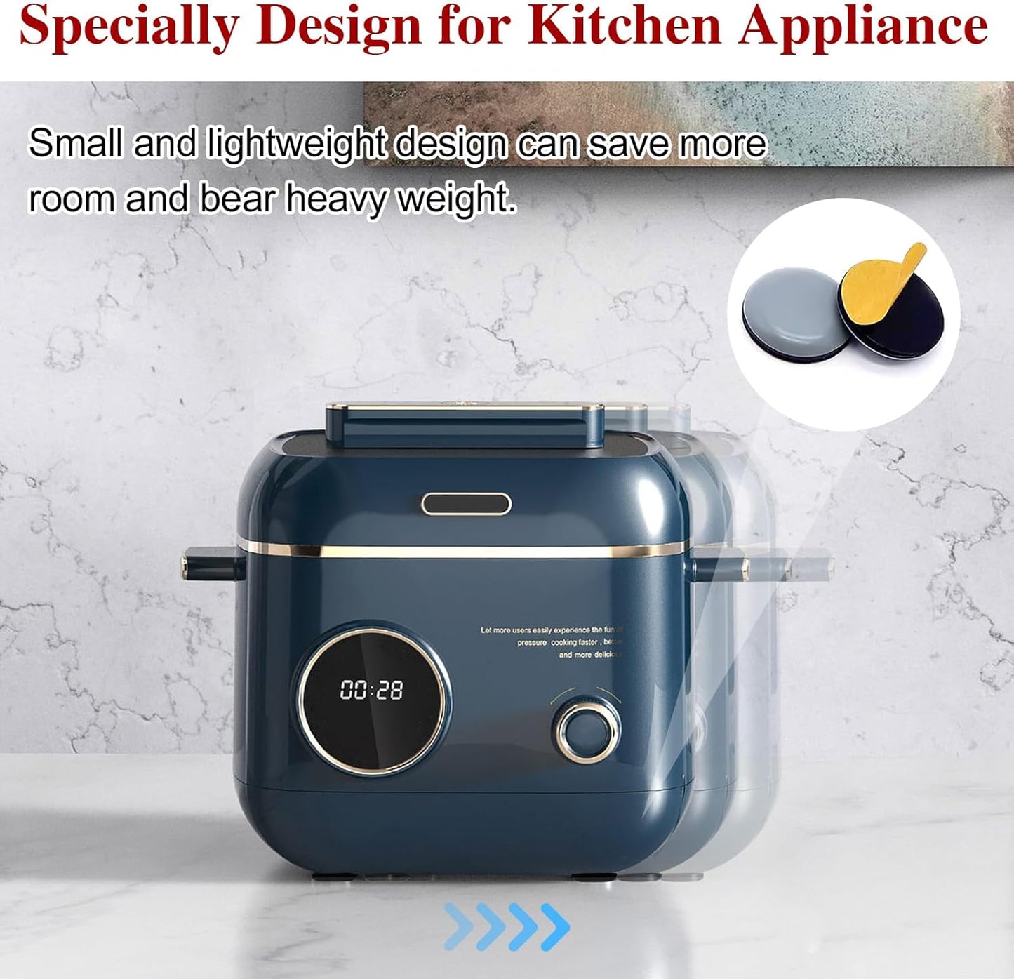 Effortless Mobility: Set of 12 Kitchen Appliance Sliders for Convenient Sliding and Storage