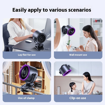 USB Rechargeable Desktop Clip Fan